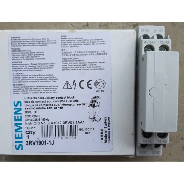 Auxiliary Contact Block Siemens 3RV1901-1J